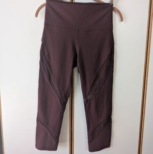 Lululemon Wunder Under High-Rise Crop 21" *Mesh Garnet